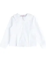 Trotters Kids' Pie-crust Collar Blouse In White