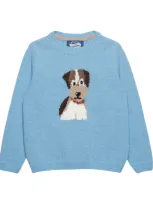 Trotters Kids' Rufus Dog Sweater In Blue