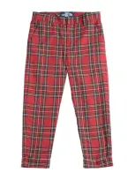 Trotters Kids' Tartan Donald Trousers In Red