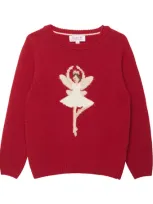 Trotters Kids' Wool-blend Fairy Sweater In Red