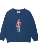 Trotters Kids' Wool-blend Knight Sweater In Blue