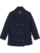 Trotters Kids' Wool Pea Coat In Navy