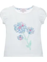 Trotters Kids' X Peppa Pig Flower Print T-shirt In Blue