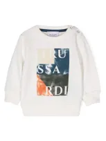 Trussardi Junior Kids' Graphic-print Sweatshirt In White