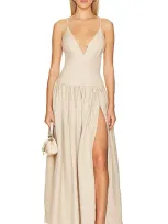 Tularosa Saylor X Ella Rose Maxi Dress In Cappuccino Brown