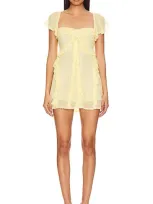 Tularosa Taylor Mini Dress In Soft Yellow