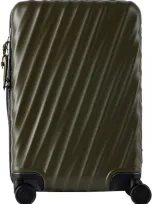 Tumi Khaki 19 Degree International Expandable 4 Wheel Carry-on Suitcase In Olive Texture