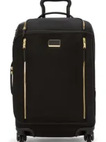 Tumi Leger International Expandable Carry On Suitcase In Black/gold