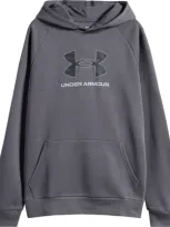 Under Armour Kids' Ua Rival Fleece Graphic Hoodie In Castlerock/anthracite