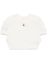 Vivienne Westwood Cropped Football T-shirt In 白色