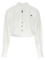 Vivienne Westwood Cut Off Heart Shirt, Blouse In White