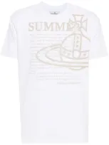 Vivienne Westwood Orb Logo Print T-shirt In White