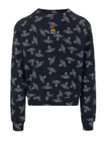 Vivienne Westwood Orb-print Sweatshirt In Navy White