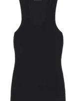 Wardrobe.nyc Ribbed Cotton Jersey Tank Top In Black