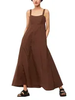 Whistles Anna Midi Dress In Brown