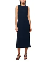 Whistles Erin Texture Midi Dress In Navy