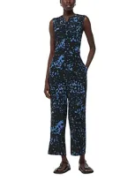 Whistles Smudged Spot Drew Jumpsuit In Black/multi