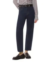 Whistles Stretch Barrel Leg Jeans In Dark Denim