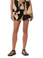 Whistles Triangle Swirl Shorts In Black/multi