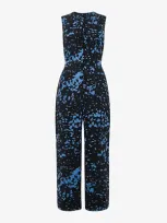 Whistles Womens Josie Graphic-print Sleeveless Woven Jumpsuit In Black