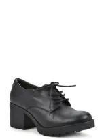 White Mountain Footwear Bourbons Lace-up Pump In Black/smooth