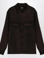 Zegna Shirt In Brown