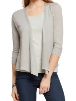 Nic + Zoe 4-way Lightweight Cardigan In Grey Smoke