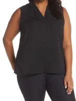 Nic And Zoe Plus Nic+zoe Plus Easy Day-to-night Top In Black Onyx