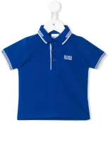 Hugo Boss Babies' Embroidered Logo Polo Shirt In Blue