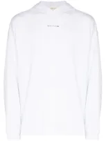 Alyx Logo-print Cotton Hoodie In White