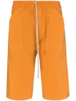 Rick Owens Drkshdw Drawstring Bermuda Shorts In Orange