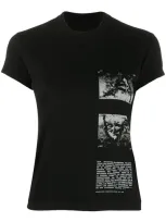 Rick Owens Drkshdw Photographic Print Crew Neck T-shirt In Black