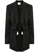 Dion Lee Knot Detail Blazer In Black