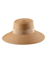 Helen Kaminski Wide Brim Raffia Hat In Nougat/ Nude