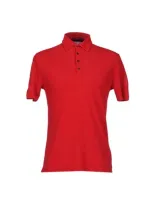 Zanone Polo Shirts In Red