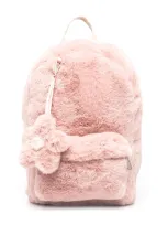 Il Gufo Kids' Faux-fur Backpack In Pink