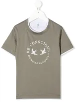 Brunello Cucinelli Teen Be Conscious Logo-print T-shirt In Green