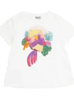 Il Gufo Kids' Print T-shirt In White