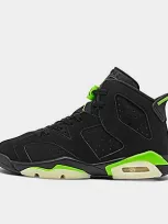 Nike Jordan Big Kids' Air Retro 6 Basketball Shoes In Black/electric Green