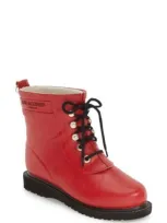 Ilse Jacobsen 'rub' Boot In Deep Red