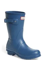 Hunter Original Short Rain Boot In Dark Earth Blue