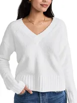 Atm Anthony Thomas Melillo V-neck Sweater In White