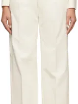 Hugo Boss White Drawstring Trousers In 118 Open White