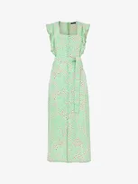 Whistles Womens Multi-coloured Sophie Daisy Meadow Floral-print Woven Midi Dress In Green/multi