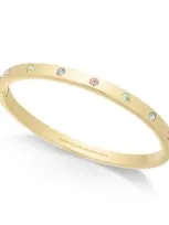 Kate Spade New York Gold-tone Bezel-set Polished Bangle Bracelet In Multi