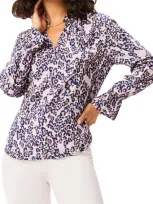 Nic + Zoe Safari Spot Top In Purple