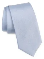 Hugo Boss Geometric Jacquard Silk Tie In Light/ Pastel Blue