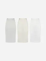 Jil Sander+ 3 Layered Midi Cotton Skirt In Polar