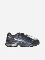 Salomon Xt-4 Og Unisex Mesh Sneakers In Black,silver Metallic