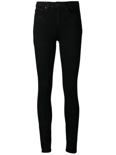 Paige Margot High-rise Crop Ultra Skinny Jeans In Black Shadow